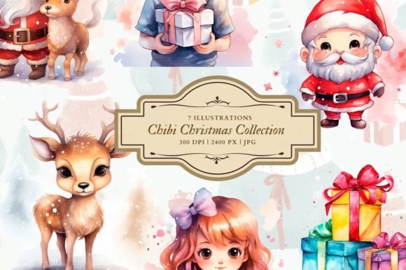 Chibi Christmas Collection: Festive Illustrations