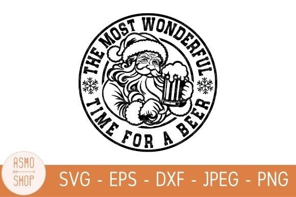 Christmas Beer SVG: Festive Illustrations for Brands