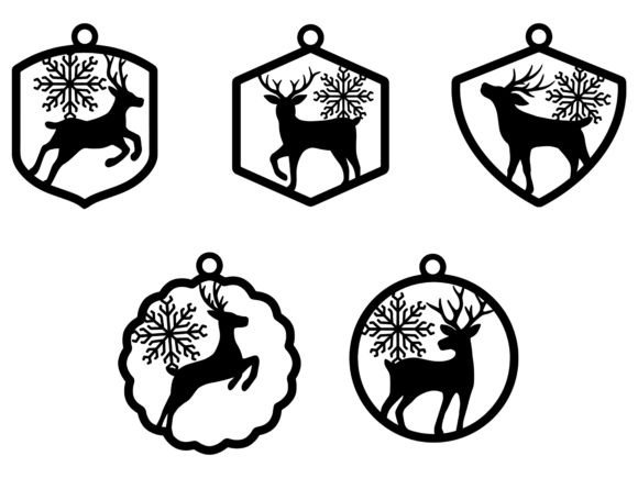Christmas Ornament Laser Cutting: Illustrations for Sellers