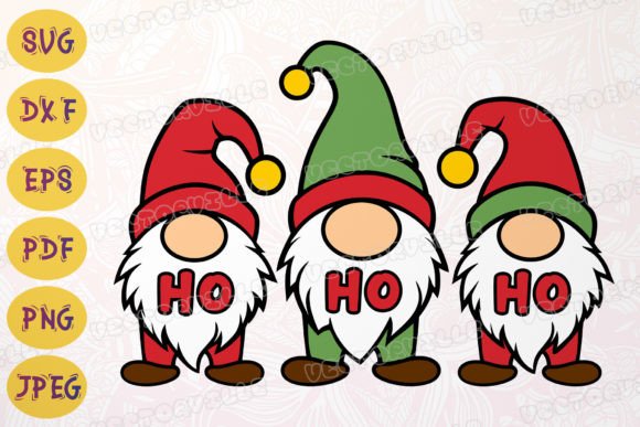 Ho Ho Ho Christmas Gnomes SVG: Festive Illustrations