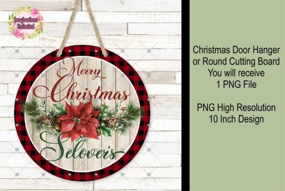 Merry Christmas Round Sublimation Design & Illustrations