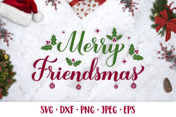 Merry Friendsmas SVG: Festive Illustrations for Crafts