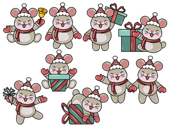 Mouse Cartoon for Christmas Day Illustrations Review