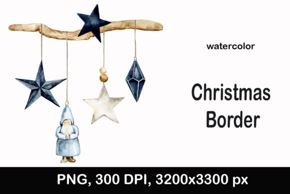 Nordic Christmas Border: Minimalist Illustrations
