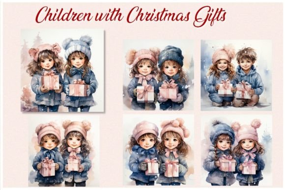 Review: Children with Christmas Gifts JPG for Holiday Stitching