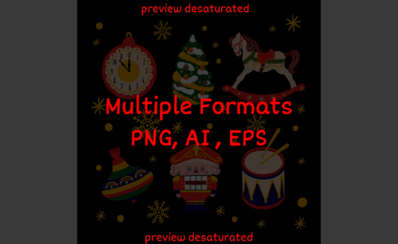 Review: Christmas Background with Elements Toys Illustrations