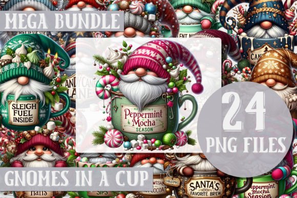 Review: Christmas Gnomes Bundle 24 PNG Quotes for Holiday Stitching