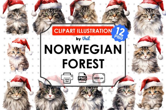 Review: Christmas Norwegian Forest Clipart for Embroidery