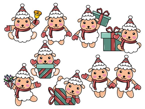 Sheep Cartoon for Christmas Day Illustrations Review
