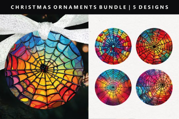 Spider Web Christmas Ornament Design for Illustrations