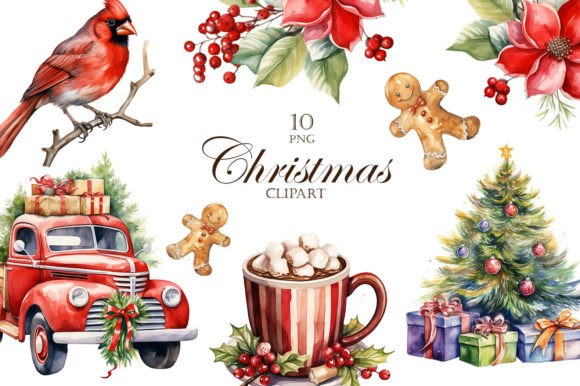 Watercolor Christmas Illustrations Review